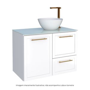 Toucador Aço Jambo 80 Branco Cozimax