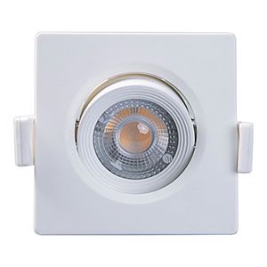 Spot LED de Embutir Quadrado Alltop 3w Autovolt 3000k Luz Amarela