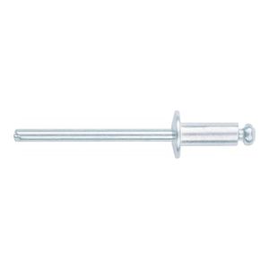 Rebite de Repuxo em Alumínio 48x14mm com 50 Peças Cromado