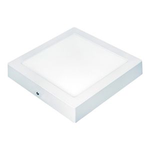 Painel LED de Sobrepor Quadrado Lux 12w Autovolt Branco 16cm 3000K Luz Amarela
