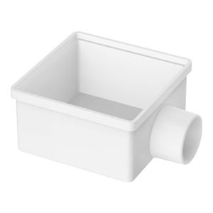 Corpo para Ralo Quadrado 100x53x40mm Branco