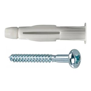 Bucha com Parafuso de Cabeça Panela para Drywall 6mm com 4 Peças