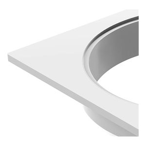 Porta Grelha Quadrado para Grelha Redonda 100mm Branco
