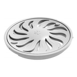 Grelha em PVC Redondo Abre e Fecha 100mm Branco