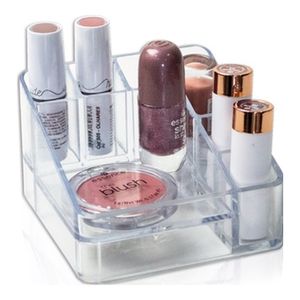Organizador de Maquiagem Compacto com 6 Divisórias Cristal