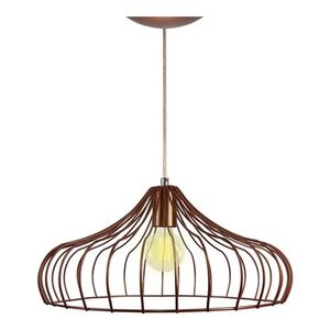 Pendente em Metal Aramado para 1 Lâmpada Wind Cobre