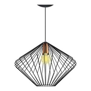 Pendente em Metal Aramado para 1 Lâmpada June Preto