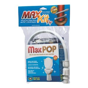 Anel de Vedação em Cera Engate Flexível Pvc 40cm e Kit de Fixação Completo 10mm em Latão Blukit