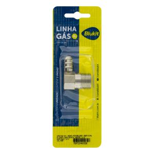 Adaptador Vertical para Instalação de Gás Rosca Macho 1/2 Cromado