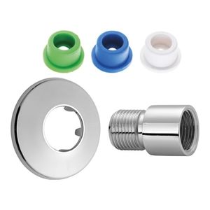 Adaptador com Redutores de Vazão de Água em Latão Cromado Blukit
