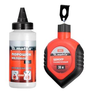 Kit Giz de Linha para Drywall com 30 Metros Vermelho e Preto Mtx