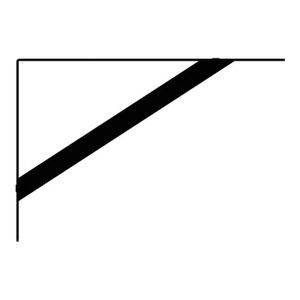 Mão Francesa Pesada 30cm Preta