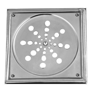 Grelha em Aço Inox 430 com Caxilho Sem Fechamento Quadrado 100mm
