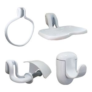 Kit de Acessórios para Banheiro Atlantis com 4 Peças Branco