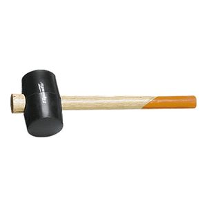 Martelo em Borracha Preta 680g com Cabo em Madeira