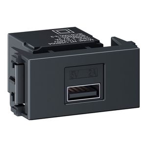 Módulo de Tomada Keystone USB-A Esatta Grafite