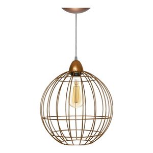 Pendente em Metal para 1 Lâmpada Aramado Big Curve 29x29cm Cobre