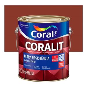 Tinta Esmalte Sintético Premium Brilhante Coralit Tradicional Colorado 3,6 Litros