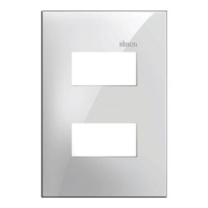 Placa 4x2 2 Postos Separados com Suporte Branco Simon