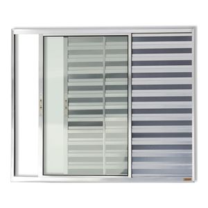 Janela Correr 3 Folhas Aluminio 100x120cm Brimak