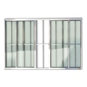 Janela De Correr com 4 Folhas 100x150 Brilhante Brimak