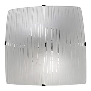 Plafon Vidro Quadrado 30Cm Para 2Lamp 6023 VMC
