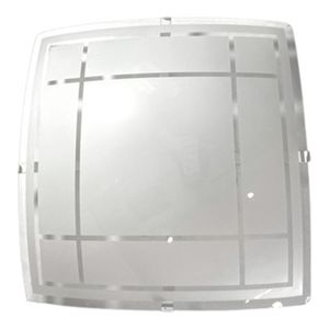 Plafon Vidro Quaduado 30Cm P/2Lamp 6024