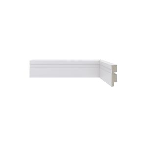 Rodapé Em Poliestireno Moderna 455 Branco 5x240cm