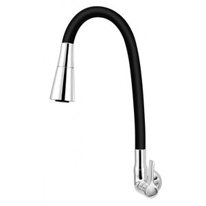 Torneira Cozinha Parede Bica Articulada Preta com Ducha Clean C62 Esteves