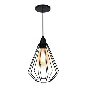 Pendente Metal Para 1 Lampada Cake Preto Utron