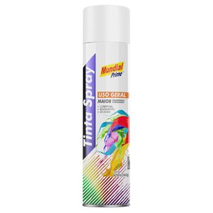 Tinta Spray Mundial Prime Branco / Fosco 400Ml Mundial Prime