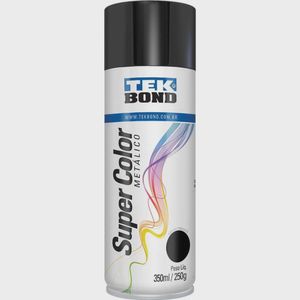 Tinta Spray Preto Metalico 350Ml Tek Bond