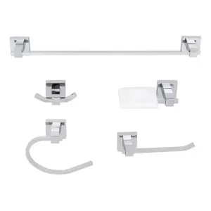 Kit para Banheiro Kromus com 5 Peças Cromado Sicmol