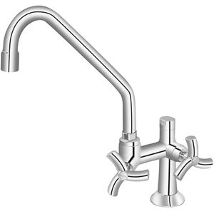 Torneira para Cozinha de Mesa Bica Móvel com Saída para Filtro Primor Cromada