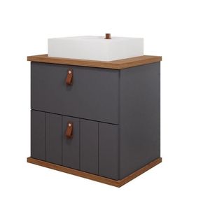 Armário Milano 60 Cm Titan/Freijó Mgm