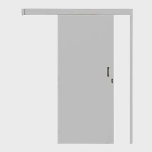Porta Correr Sobrepor Batente 215x80cm Branco Mgm