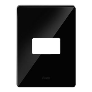 Placa 4x2 1 Posto com Suporte Negro Piano Simon