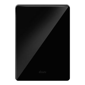 Placa 4x2 Cega com Suporte Negro Piano Simon
