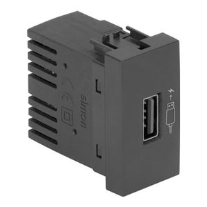 Módulo Carregador USB 1.5A Bivolt Grafite Simon