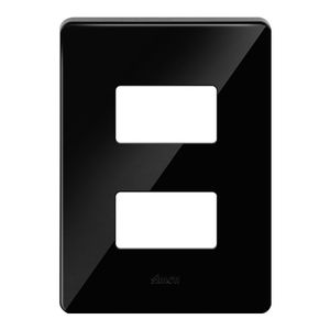 Placa 4x2 2 Postos Separados com Suporte Preto Simon
