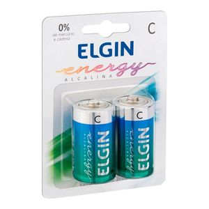 Pilha Alcalina C 2 Peças Elgin