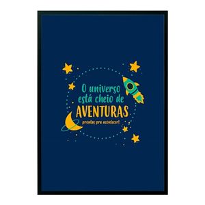 Quadro Decorativo com Moldura Orgânica Preta 20x25cm Ideias