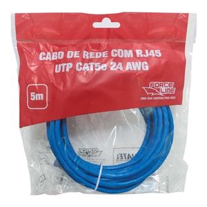 Cabo de Rede 5 Metros Azul Force Line