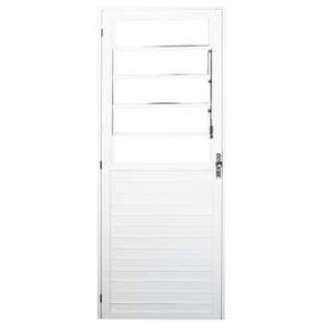 Porta Giro Basculante Brilhante Esquerda Home  Vidro Liso 80x210cm Quality