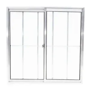 Janela de Correr 2 Folhas Aluminio Natural Home Vidro Laminado com Grade 100x120cm Quality