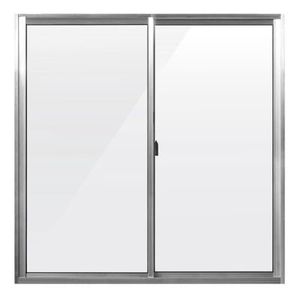 Janela de Correr 2 Folhas Aluminio Natural Home Vidro Laminado 80x80cm Quality