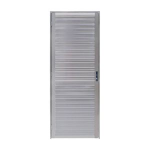 Porta Giro Veneziana Esquerdo Home Alumínio Brilhante 80x210cm Quality