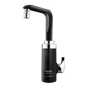 Torneira Elétrica Essence Parede 220V 5500W Preta/Cromado Lorenzetti