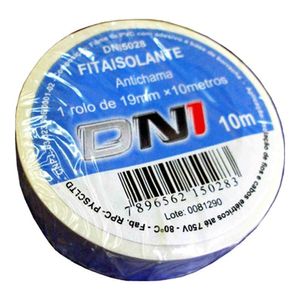 Fita Isolante 18mm x 10 Metros Branca Dni
