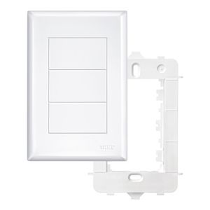 Placa Cega 4x2 Com Suporte Eviden Branco 2883 Fame